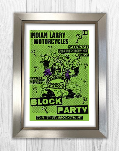 Indian Larry 10 block party A4 signed picture photograph poster Choice of frame - Picture 4 of 4