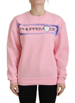 PHILIPPE MODEL Sweater Pink Printed Long Sleeves Pullover IT44/US10/L RRP 280usd