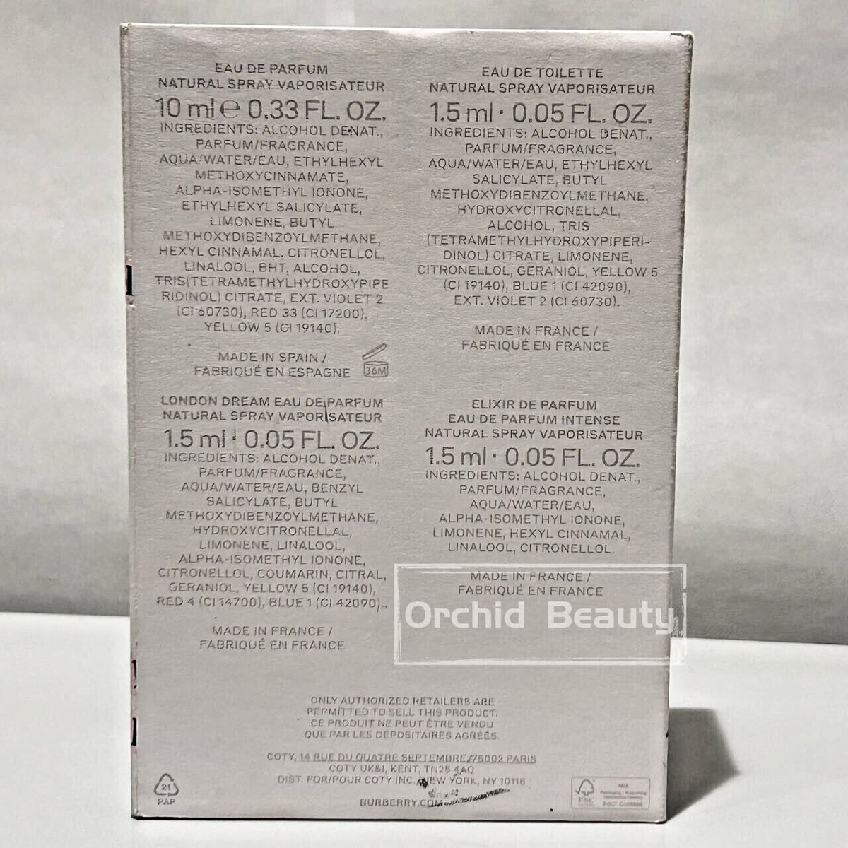 New 4-Piece Burberry Her Discovery Spray Travel pen & samples Gift