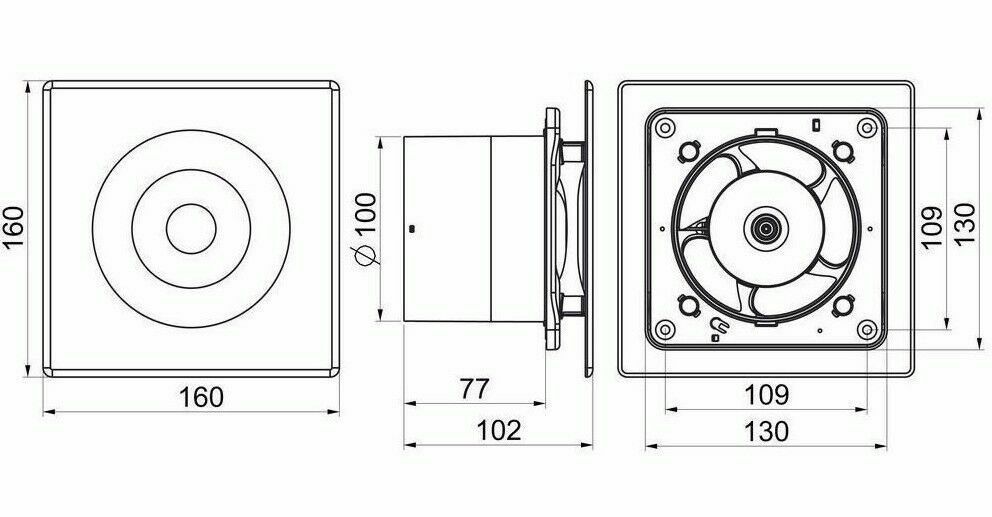 Ventilatore Estrattore Da Soffitto Per Bagno 100mm Con Sensore Di Movimento E Timer - Prostko LTD
