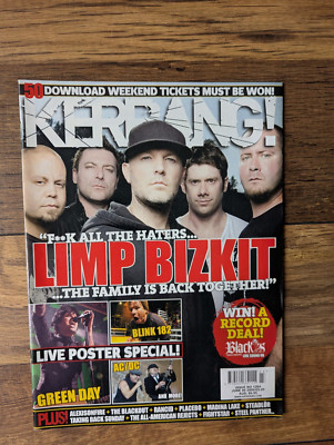Kerrang! 1264 Limp Bizkit, Live Poster Special Green Day Blink 182 AC/DC