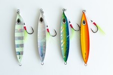 170G Saltwater Fishing Slow Pitch Jigging Lure W Strong Assist Hook & UV Glow!