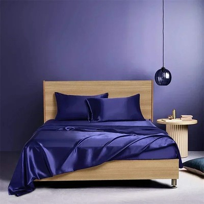 High End Satin Fabric Bed Sheet Set Luxury Grade A Bed Linen Set Bedsheet Sets