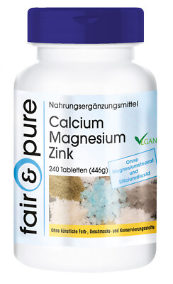 Calcium Magnesium Zink - 240 Tabletten - vegan | fair & pure