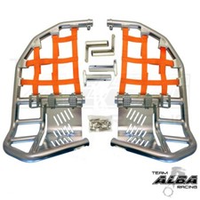 Raptor 700  Nerf Bars  Pro Peg  Heel Gaurds  Alba Racing  Silv Orange 197T7 SO