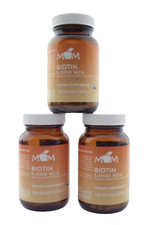 LOT of 3 MOM's Organic Market BIOTIN 5000 mcg for Skin, Hair & Nail 120 Veg Caps
