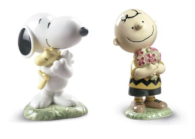 LLADRO NAO, PEANUTS CHARLIE BROWN #532 & SNOOPY #531, BRAND NEW 