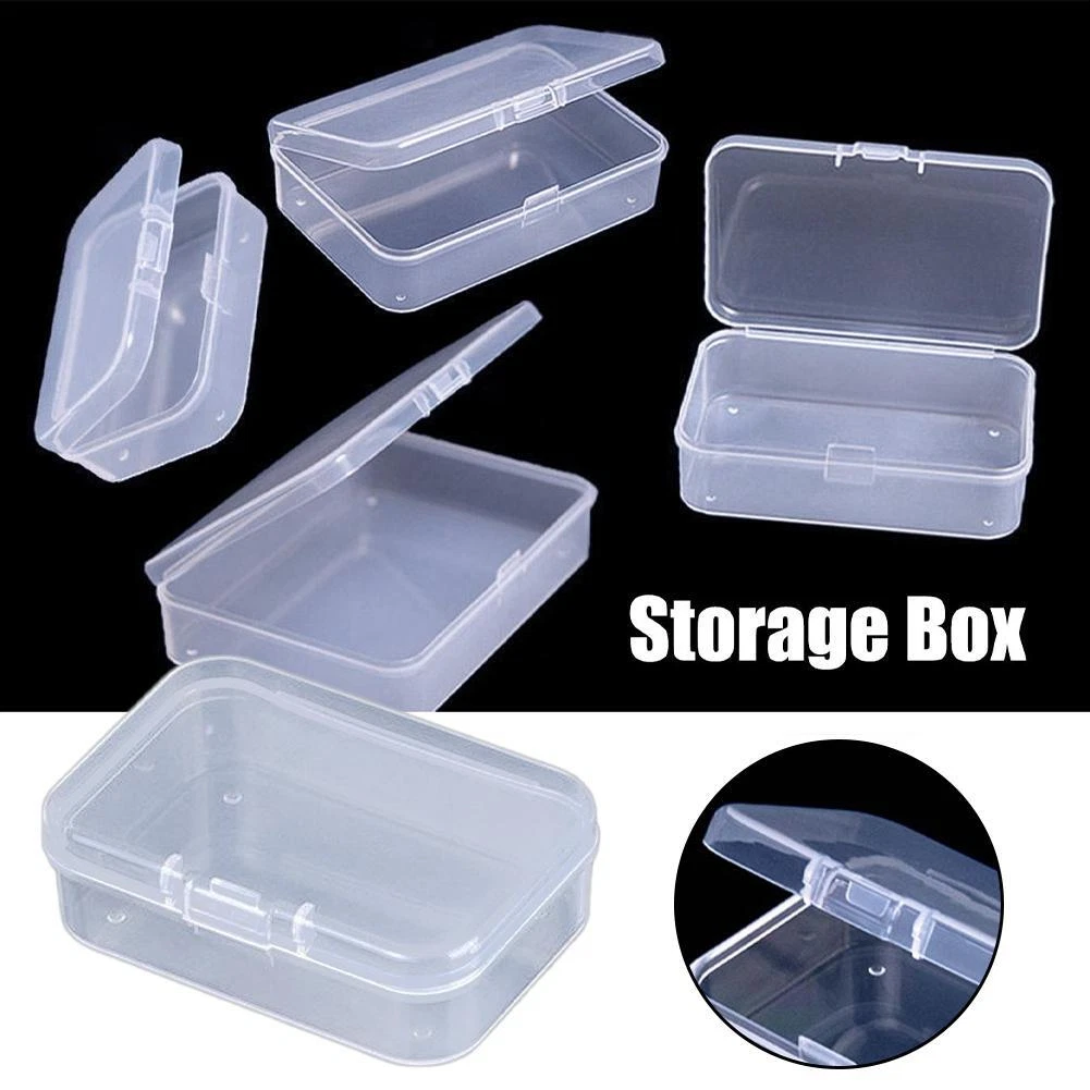 Mini Square Clear Plastic Small Box Jewelry Storage Container