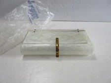 Vintage WILARDY White LUCITE Box Purse Clutch in Handbags by Wilardy Bag ~ MCM