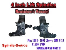 4" LIFT Lifted Spindles FOR 1988 -1991 Chevy / GMC C15 C1500 STANDARD CAB Trucks