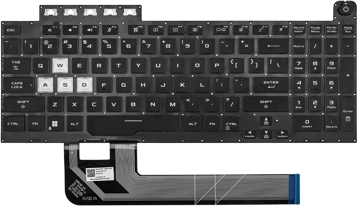 New Laptop English Keyboard for Asus TUF Gaming A17 FA706IU FA706IU-1A backlit