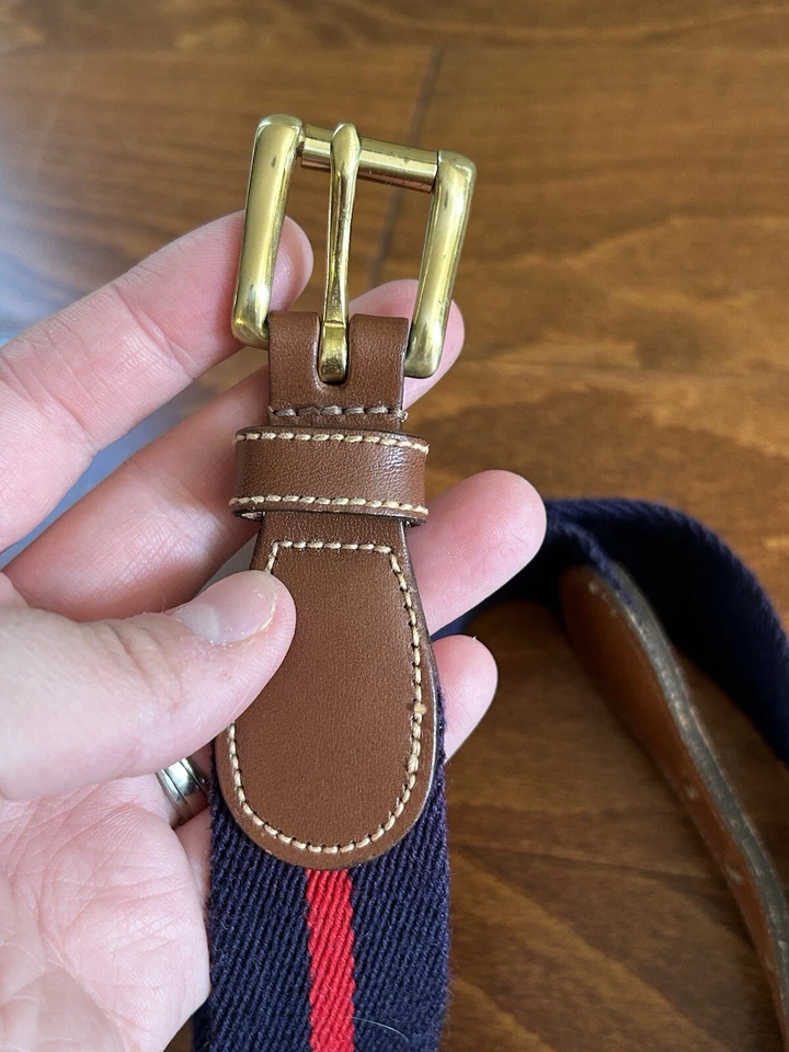 Dooney & Bourke Hombre Talla 32 Clásico Azul Marino y Rojo Lana Signature Foto 3 de 4