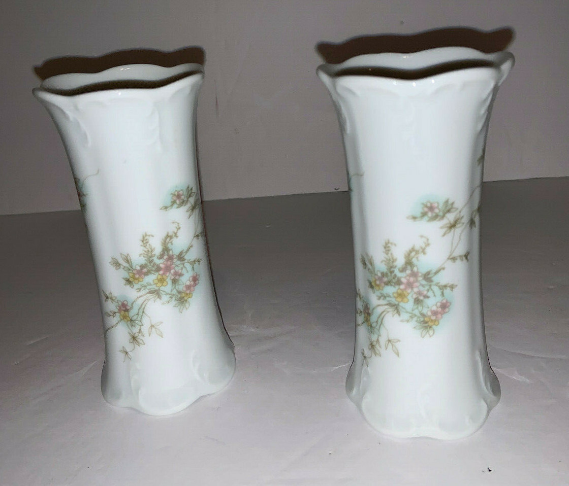 Vintage LOT OF 2 CLASSIC ROSE Rosenthal Group Germany Small White Vase