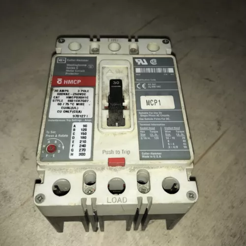 Cutler-Hammer Westinghouse HMCP030H1C Circuit Protector 6630C87G11