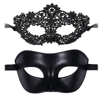Couple 2pcs Masquerade Masks Venetian Costume Ball Wedding Cosplay Party Mask