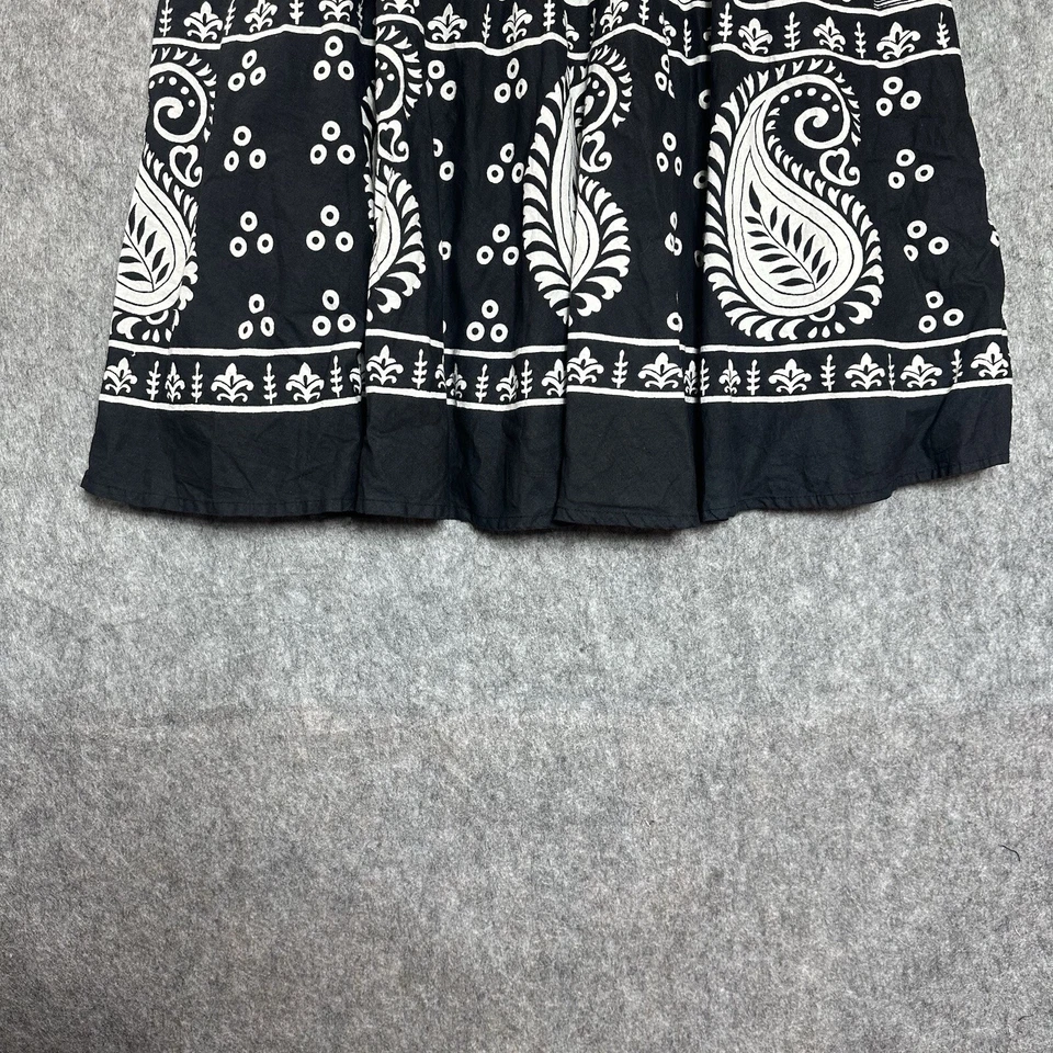 Falda Studio West Mujer Grande Negra Geométrica Pull On Midi Boho Cápsula Casa de Campo Foto 4 de 4