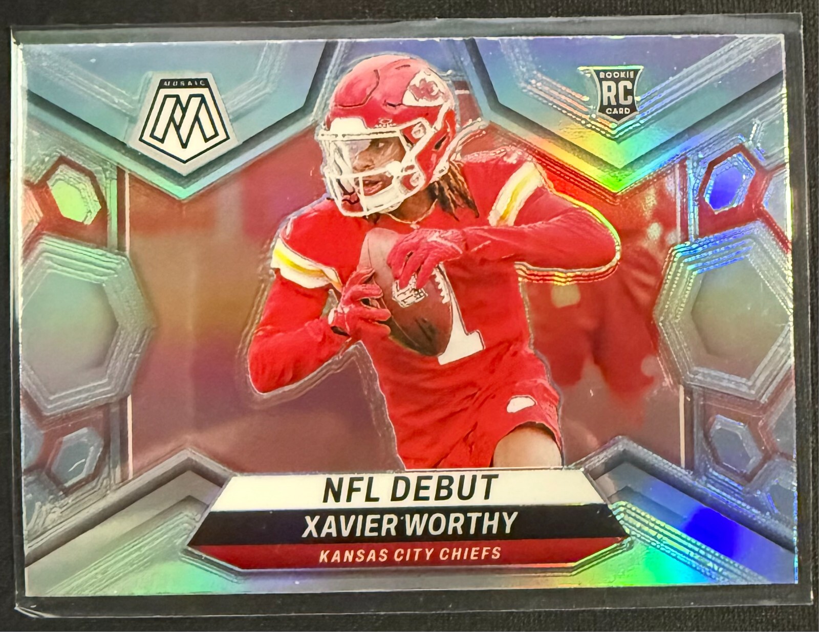 #285 Xavier Worthy 2024 Panini Mosaic NFL Debut RC Kansas City Chiefs