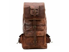 Leather Bag Backpack Rucksack Genuine Laptop Vintage Bag Messenger Bag Camping