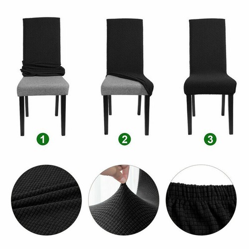 Stuhlhussen stretch Schwingstuhl Dehnbar Stuhlbezug elastisch Hussen 6 Farben - Bild 5 von 18