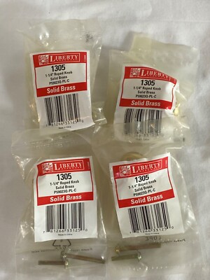 Liberty Hardware massives Messing 1-1/4'' runder Knopf & Backplate Seil Design x 4 neu