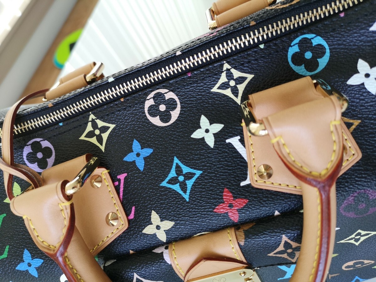 Louis Vuitton Takashi Murakami Speedy 30 Handbag, AUTHENTIC, Like