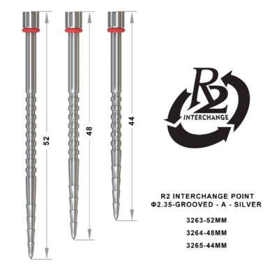 One80 Points R2 Interchange Point Grooved A 44mm 48mm 52mm Spitzen Points Neu