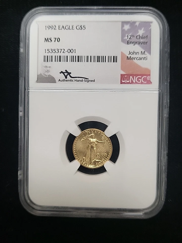 1992 - Juego de 4 monedas de águila de oro NGC MS70 Mercanti/muy bajo pop en Mercanti-belleza Foto 2 de 4