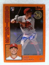 2019 Topps Update Silver Pack - Lane Thomas T84U-41 Chrome 1984 Orange Auto /25 
