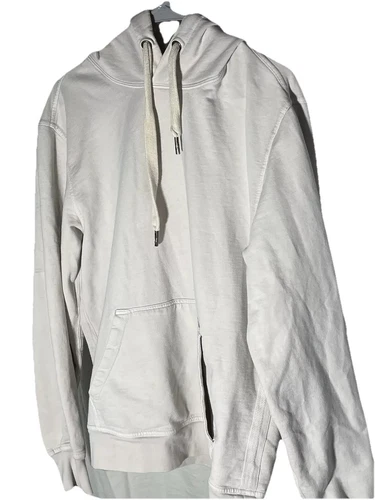 OFF WHITE Felpa con cappuccio pullover Buck Mason uomo beige medio bianco sporco