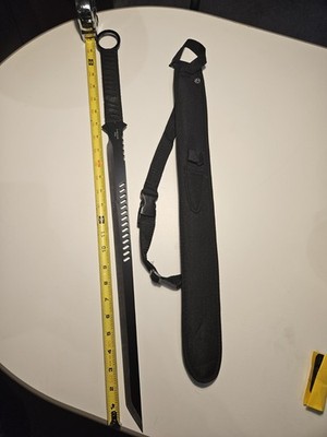 Hero s Edge 27  Tactical Sword Machete w/ Sheath  Stainless Blade Survival Ninja