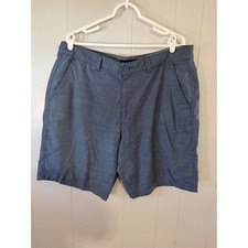O'Neill Hybrid Shorts Mens 38 Blue Textured Stretch Flat Front Casual Surf