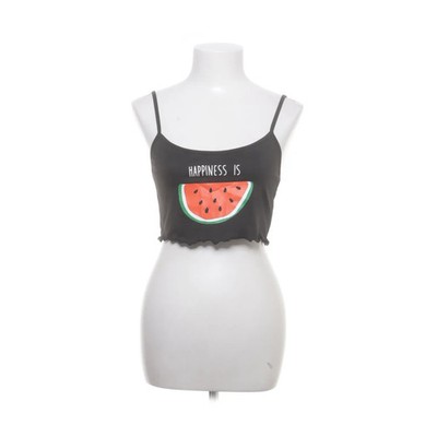 Pyjamaoberteil, Größe: S, Schwarz/Rot/Grün, Polyester, Print, Damen #EaS