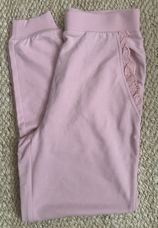 New JCrew Girls Pink Rufflle Pants S NWT $69.50