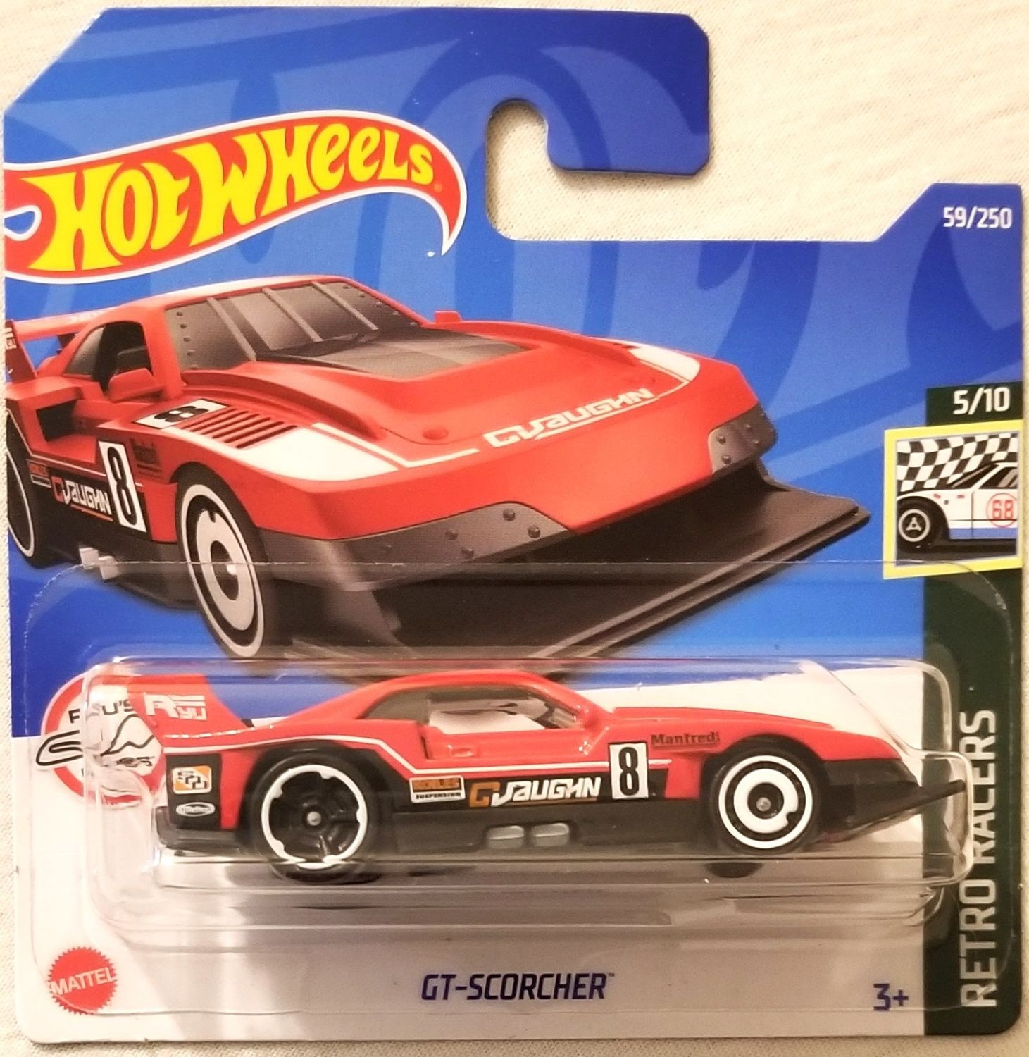 Hot Wheels - 2022 Retro Racers 5/10 GT-Scorcher 59/250 Short Card (BBHCT86S)