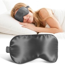 100 Mulberry Silk Sleep Mask Pressure-Free Eye Cover Soft Light Blocking Bli...