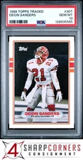 1989 TOPPS TRADED #30T DEION SANDERS RC FALCONS HOF PSA 10