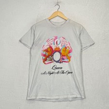 Queen White A Night At The Opera Graphic T-Shirt Medium
