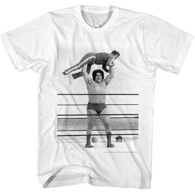 Andre The Giant Lightweight Kurzarm Herren T-Shirt Crew Neck Baumwolle Weiß