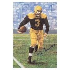 Tony Canadeo Green Bay Packers Autographed Signed Goal Line Art Card JSA COA