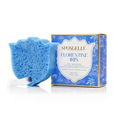 SPONGELLE BODY WASH INFUSED BODY BUFFER - FLORENTINE IRIS (NIB/Sealed)