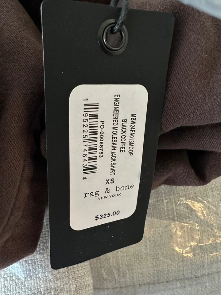 rag & bone - Jack Moleskin Shirt - Men XS - NEW with tags - Image 3 of 3