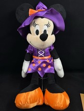 Disney Minnie Mouse Wicked Witch 18  Stuffed Soft Plush Toy Purple Orange Outfit