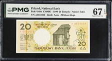 Poland 20 Zlotych 1990 P 168 b Superb Gem UNC PMG 67 EPQ