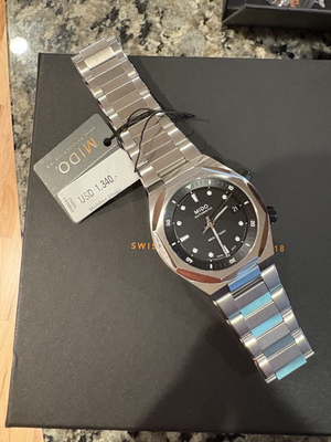 Mido Multifort 8 Two Crown Automatic Black Dial Watch M047.507.11