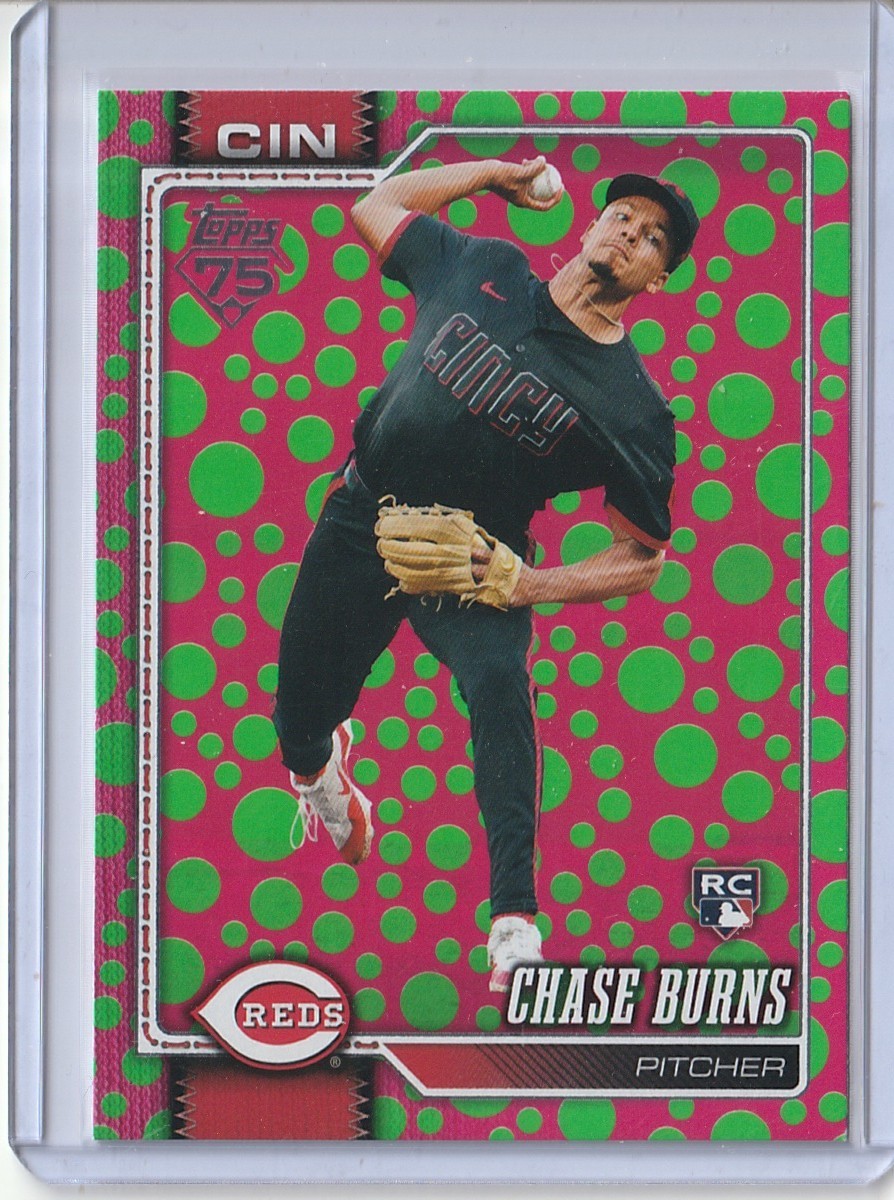 2026 Topps Series 1 - Chase Burns #312 Green & Pink Polka Dots (RC)