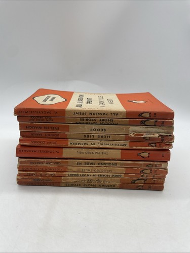 11 PENGUIN Fiction Vintage Orange Stripe Books Paperback Joblot Bundle 40’s&50´s - Picture 4 of 24