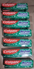 7 pack Colgate MaxFresh Fluoride Toothpaste Clean Mint Breath Strips 6.3 oz 0.66 per gallon
