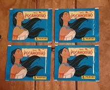 4 pakiety naklejek Disney's Pocahontas Panini 1995 zapieczętowane vintage