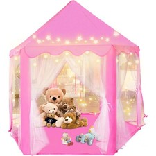 Kids Play Tent, Ceither Princess Castle Girls Playhouse with Star Lights, 55 ...