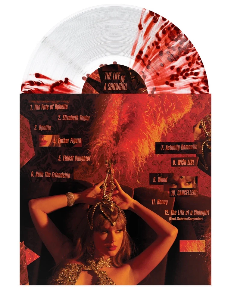 Taylor Swift The Life of a Showgirl Transparent / Orange / Magenta Vinyl PRESALE - Image 3 of 4